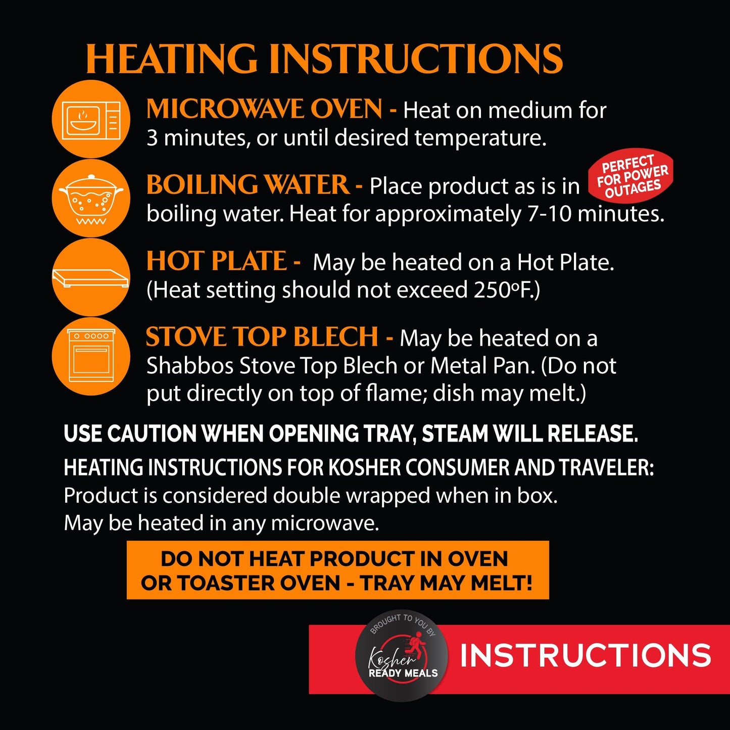 Kj Poultry Kosher Ready Meals - (20 Pack Variety) Prepared Entree Fully Cooked, Shelf Stable Microwave Dinner Travel, Military,