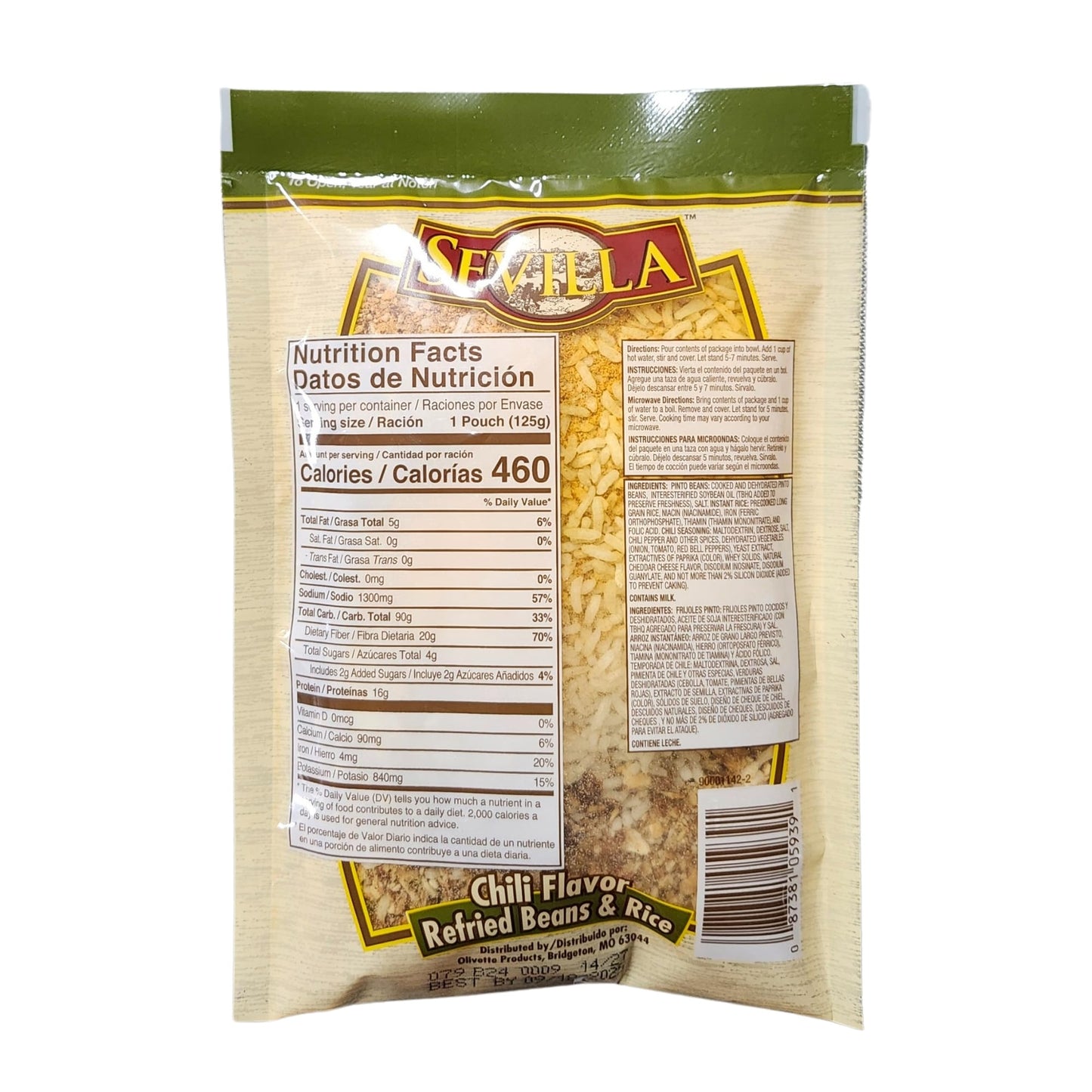 Generic Refried Beans & Rice, Chili Flavor, 4.4 oz (Pack of 3) - Delicious, Convenient Meal Option