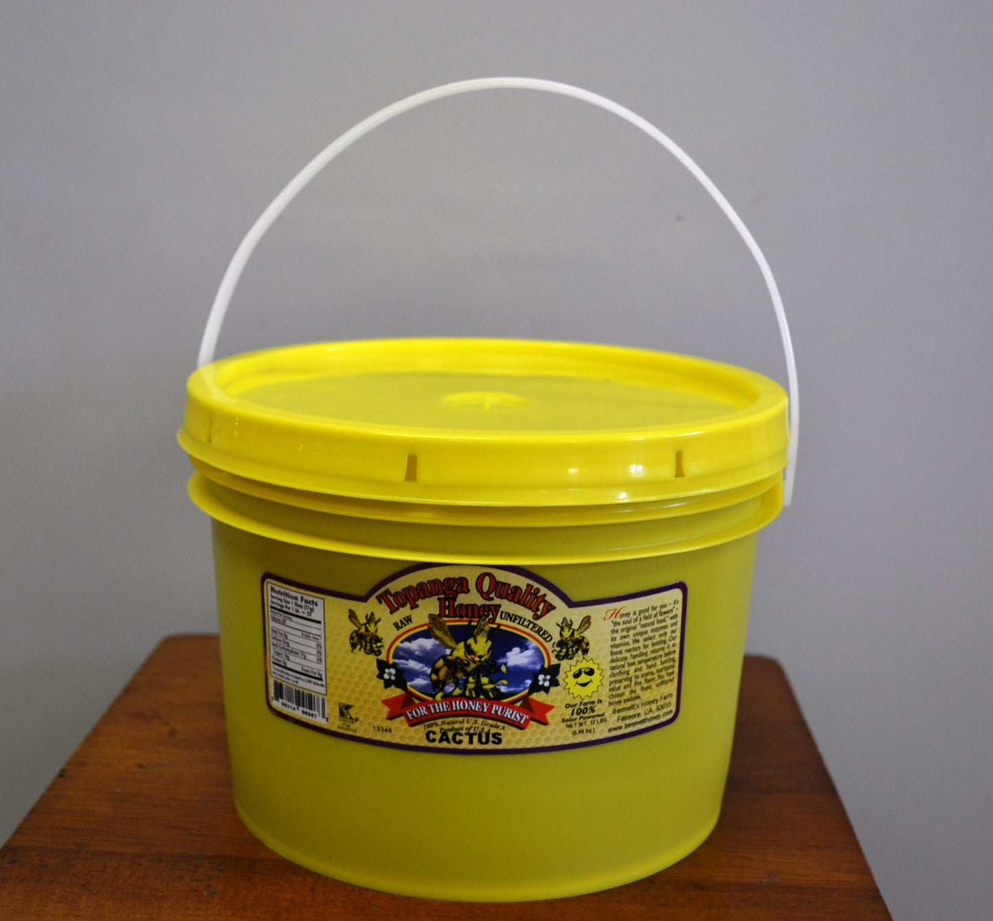1 Gal (12Lbs) Topanga Quality Honey (Cactus Floral Source) Raw Unfiltered Unpasturized All Natural Kosher
