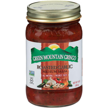 Green Mountain Gringo Fire Roasted Garlic Salsa, 16 Ounce - 12 Per Case