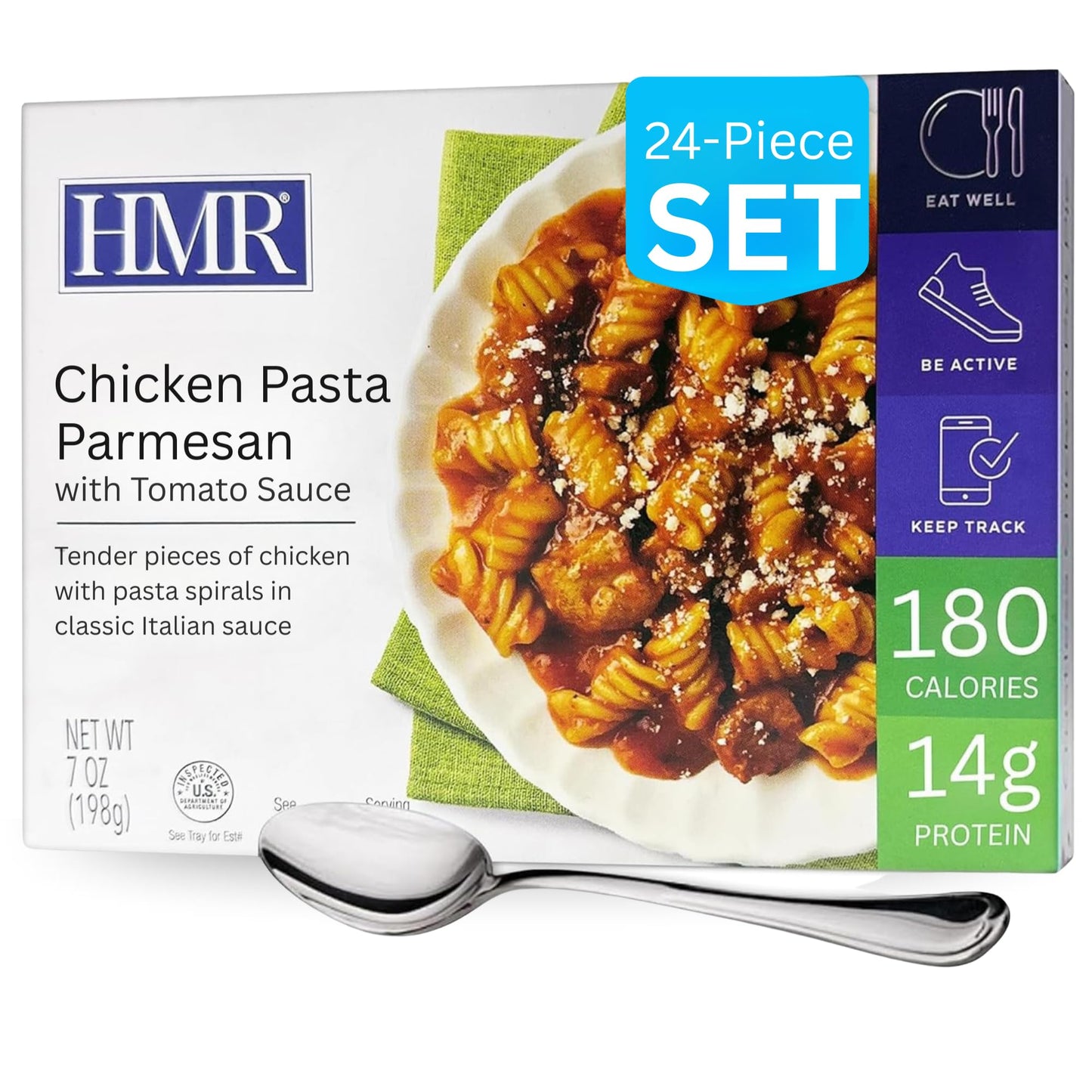 24-Pack HMR Chicken Pasta Parmesan Entr  e | Pre-packaged Lunch or Dinner to Support Weight Loss | Ready to Eat | 14g of Protein