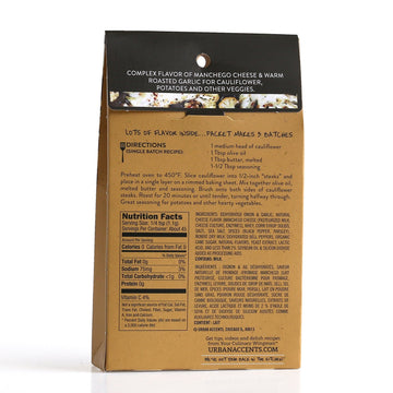 Manchego & Roasted Garlic Veggie Roaster Seasoning Blend - Vegetable Spice Mix, Urban Accents 1.25 Ounce