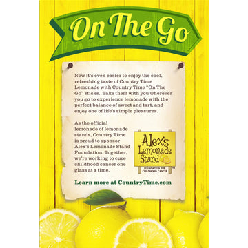 Country Time Sugar Sweetened Lemonade On-The-Go Powdered Drink Mix 60 Count