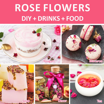 Dried Rose Buds Tea, Edible Roses Whole Flowers Loose Leaf Herbs, Premium Rose Herbal Beverages, Natural Healthy Fragrant, 2.8 O