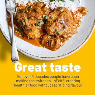 Losalt - Reduced Sodium Salt | Original (Non-Iodised) | Great Tasting Salt Alternative/Substitute With 66% Less Sodium | 12.3Oz/