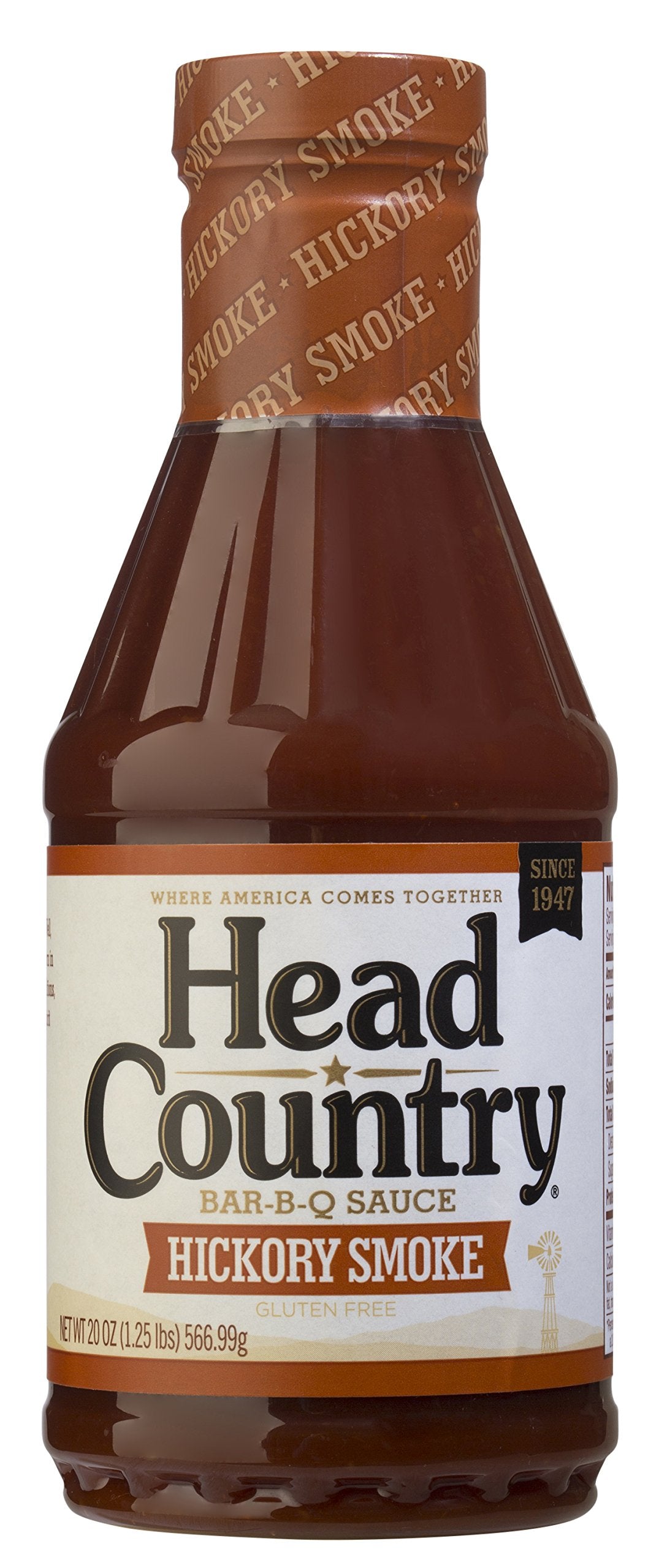 Head Country Bar-B-Q Sauce Hickory Smoke Flavor 20 oz (Pack of 12)