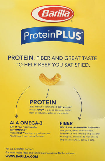 Barilla Protein Plus Pasta, Elbows, 14.5 Ounce(Pack of 8)
