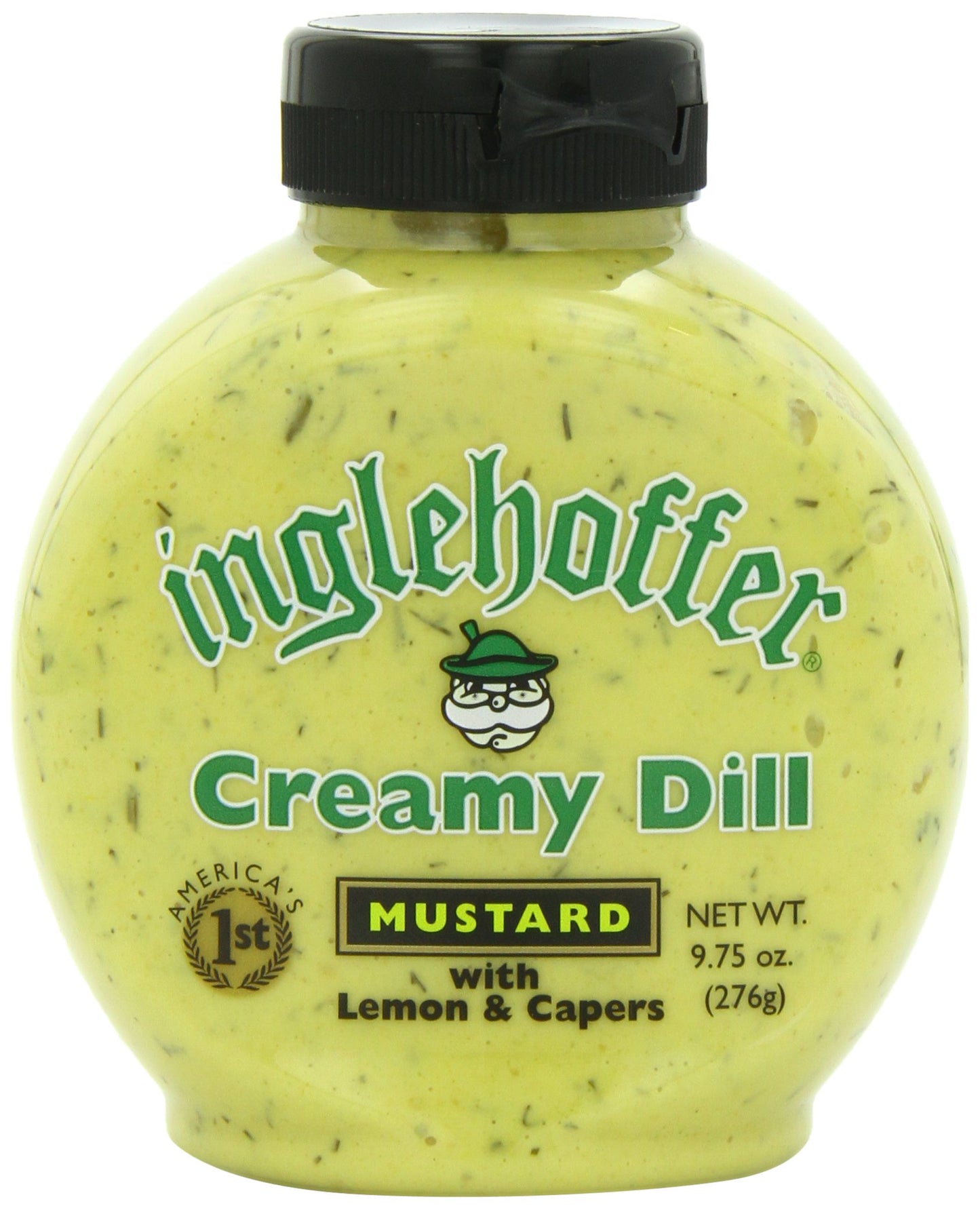 Inglehoffer Creamy Dill Mustard with Lemon & Capers, 9.75 Ounce Squeeze Bottle (Pack of 6)