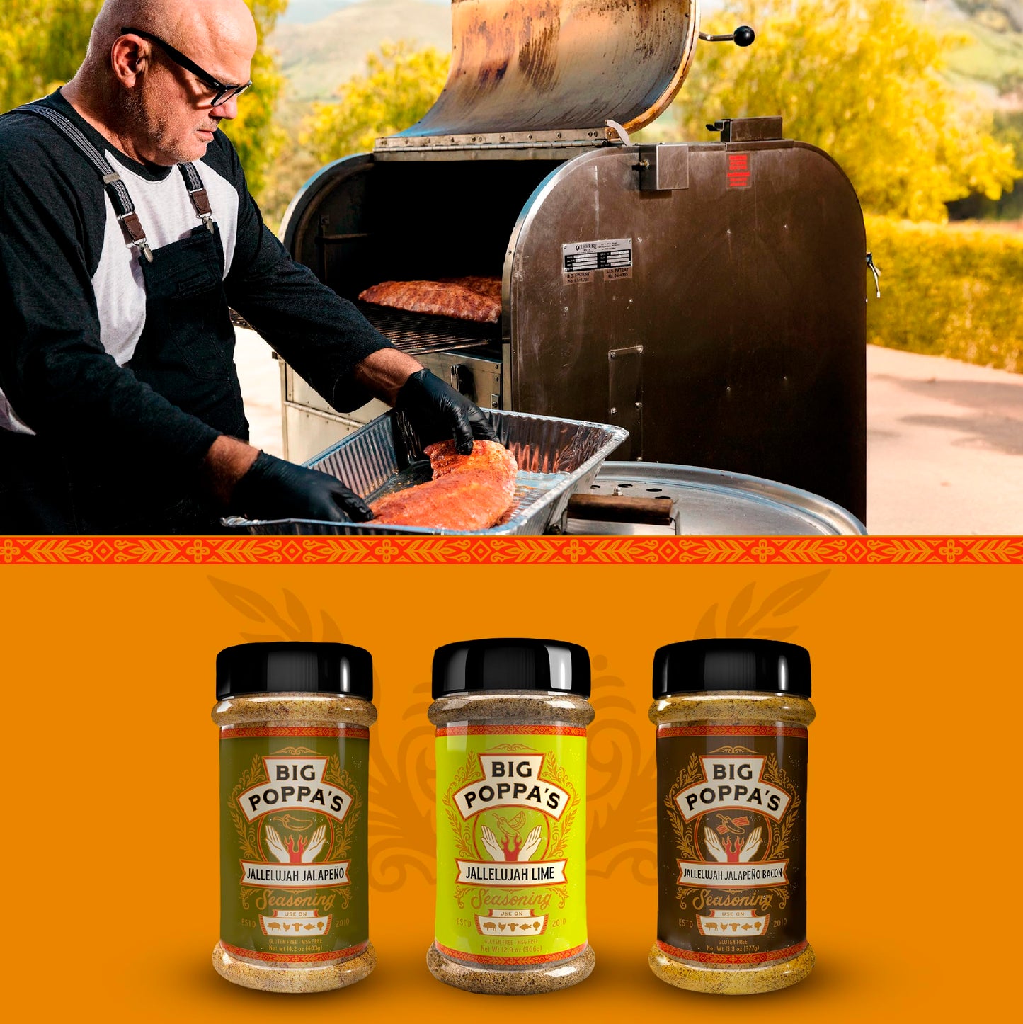 Big Poppa Smokers Jallelujah Seasoning Set - Gourmet Spice Trio, Jalapeño, Bacon & Lime Rubs, 3-Pack for Grilling & BBQ