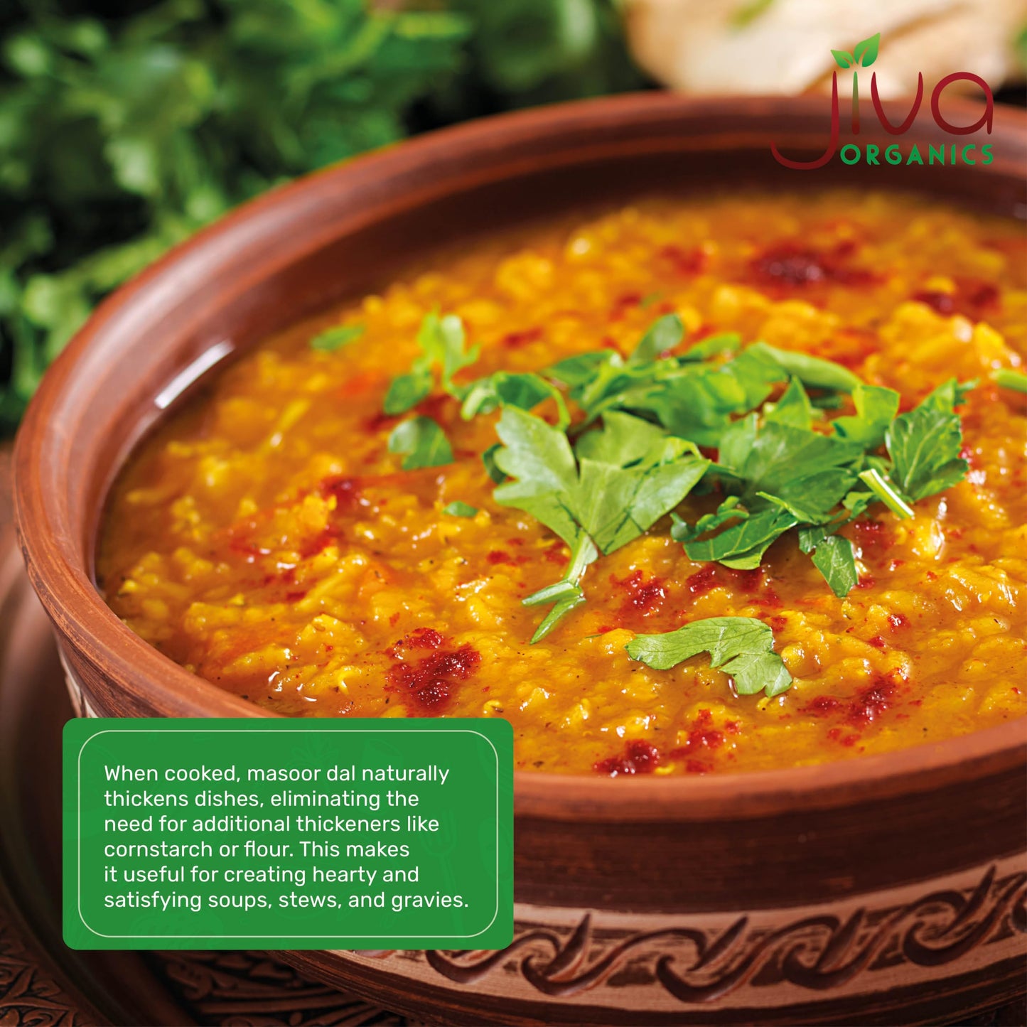 Jiva Organics Organic Masoor Dal 2 Pound Bag (Split Red Lentils) - Non-Gmo, Pure & Natural