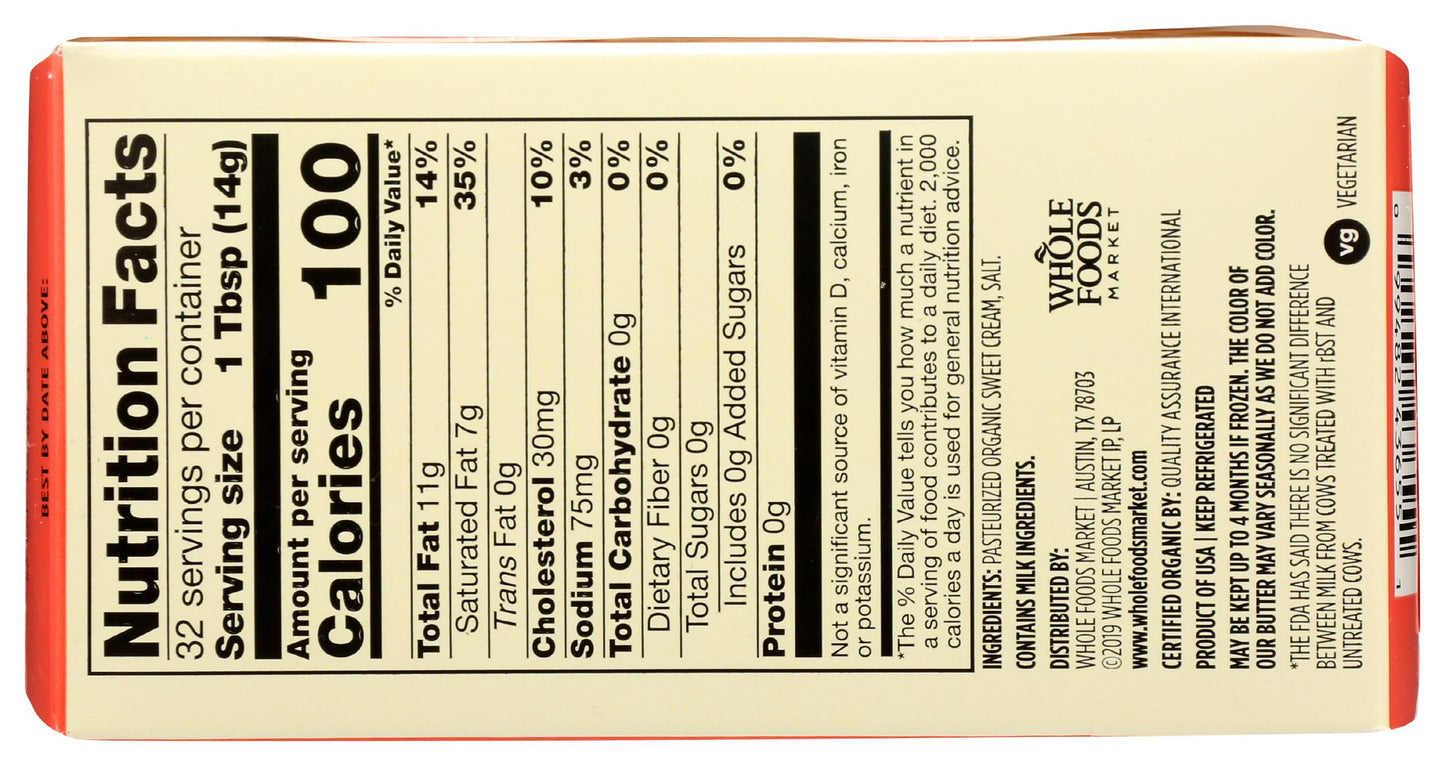 365 by Whole Foods Market, Organic Butter Salted, 1 lb