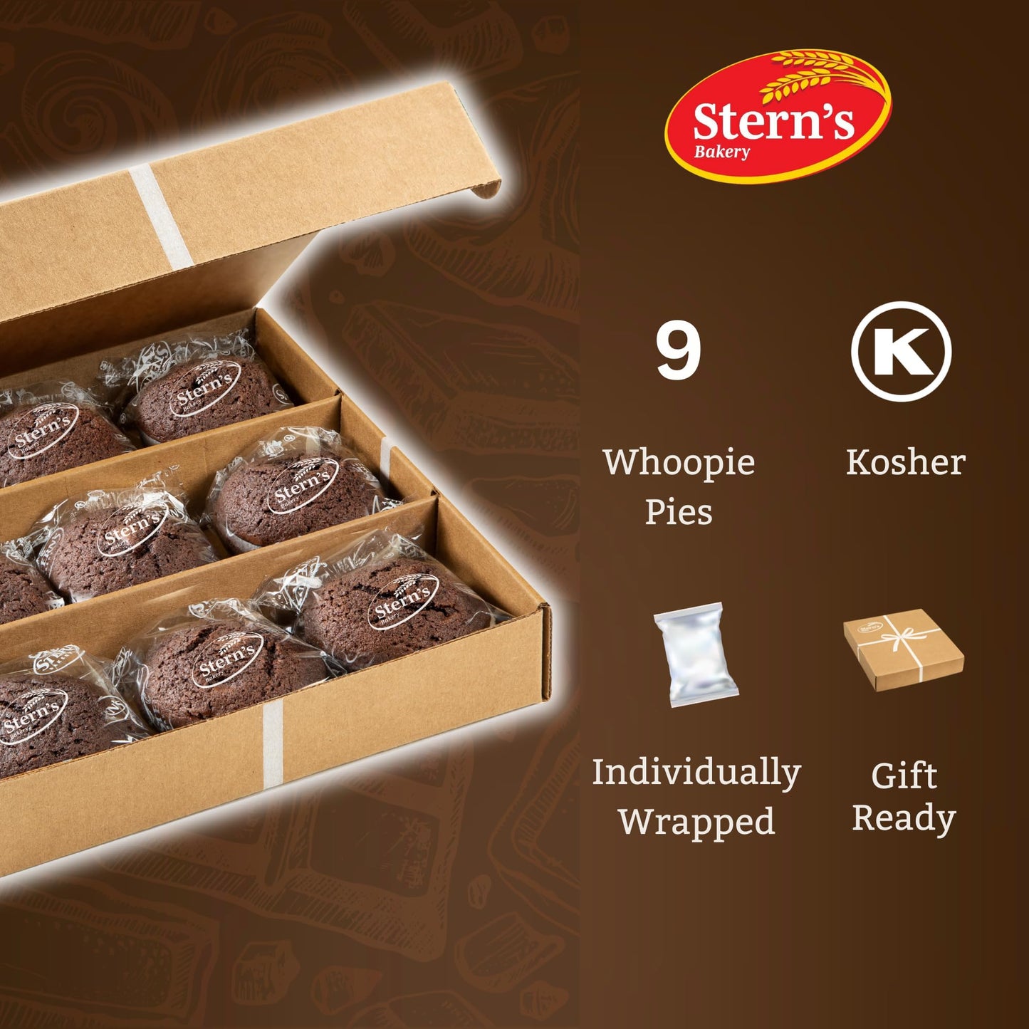 Whoopie Pie Gift Basket | Gourmet Cookie Gift Box | 9 Individually Wrapped Whoopi Pies | Trendy Food Gift | Prime Delivery | Bir