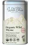 Wild Bliss Organic Wild Thyme Tea - Caffeine Free Herbal Support - 20 Plant Based Tea Bags