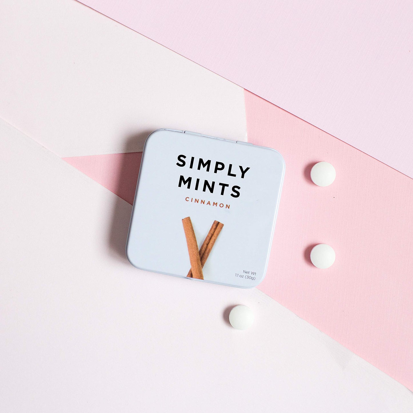 Simply Mints | Cinnamon Breath Mints | Pack Of Six (180 Pieces Total) | Breath Freshening + Aspartame-Free + Vegan + Non-Gmo