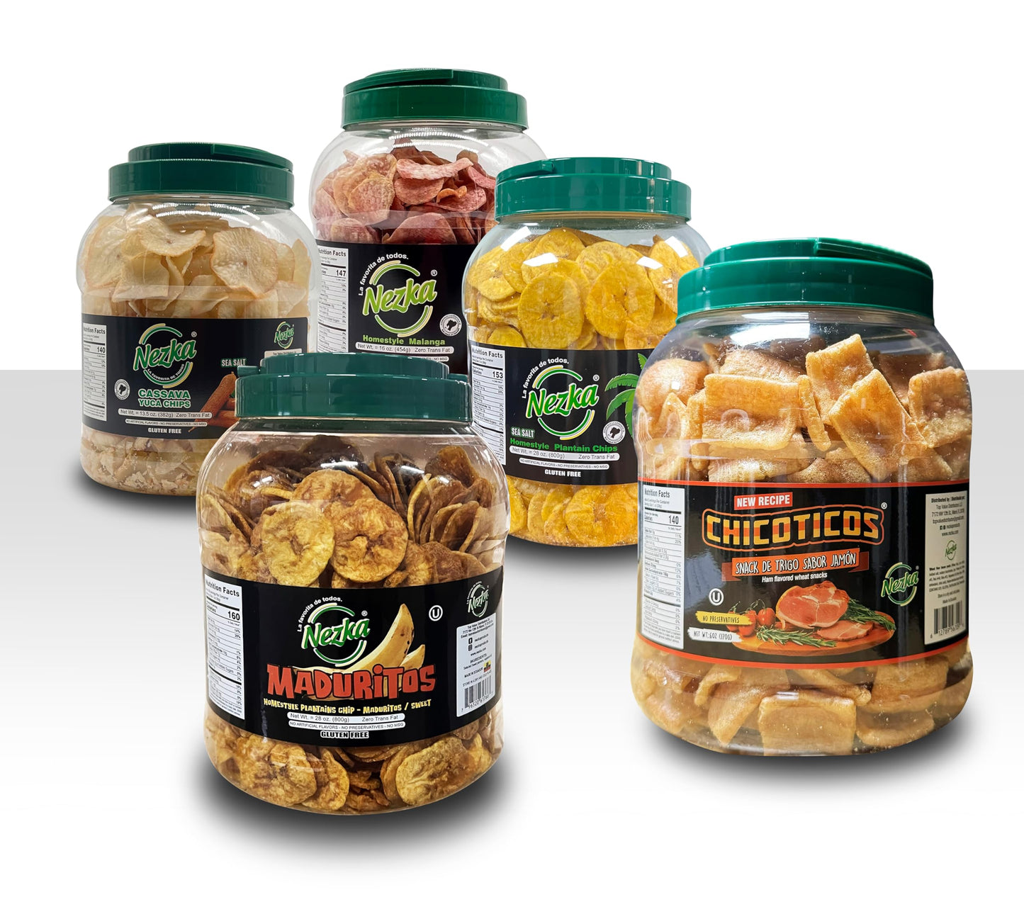 NEZKA Lightly Salted Plantain Chips - Gluten Free, Vegan - 28 Oz