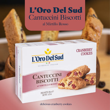 LOro Del Sud Biscotti Cantuccini, Italian Cookies, Made with Real Ingredients, 200g Box
