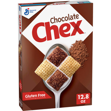 Chocolate Chex Cereal, Gluten Free Breakfast Cereal, Made With Whole Grain, 12.8 Oz
