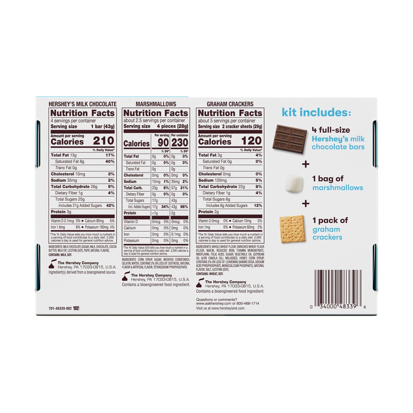 HERSHEY S S mores Kit Box, 14 oz