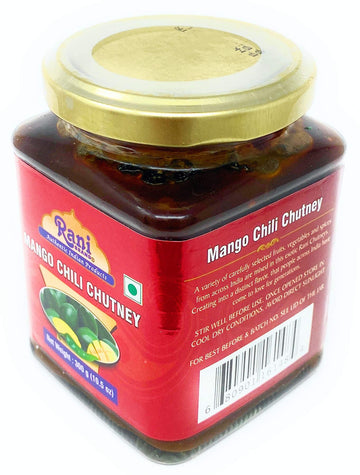 Rani Mango Chili Chutney (Spicy Indian Preserve) 10.5Oz (300G) Glass Jar, Ready To Eat, Vegan ~ Gluten Free, All Natural, Non-Gm
