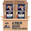 Quaker Steel Cut Oats, Usda Organic, Non Gmo Project Verified, 20Oz Resealable Bags (Pack Of 4)