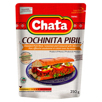 Chata Cochinita Pibil, Shredded Pork Meat, Seasoned With Annato, Ready-To-Eat, No Preservatives, 8.8 Oz Pouch (Pack Of 1)