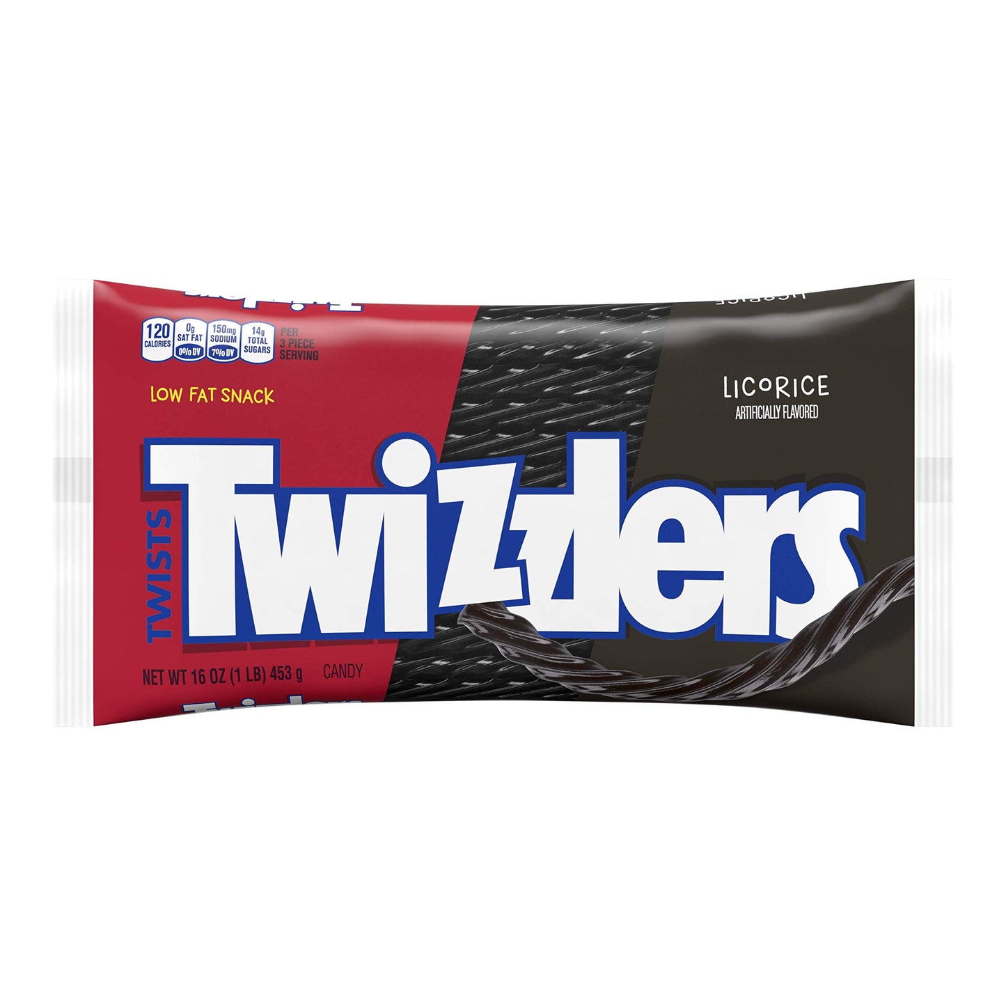 Twizzlers Black Licorice Twists, 16-Ounce (Pack Of 3)