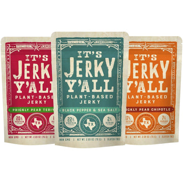 It'S Jerky Y'All Plant Based Jerky Variety Pack | Beyond Tender And Tasty Vegan Snacks | Non-Gmo, Gluten Free, Vegetarian (3 Pac