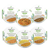 Food Earth Ready to Eat Indian Meals - Six Flavor Variety Pack - Organic, Microwavable, Premade & Quick - Lunch & Dinner Pack (6
