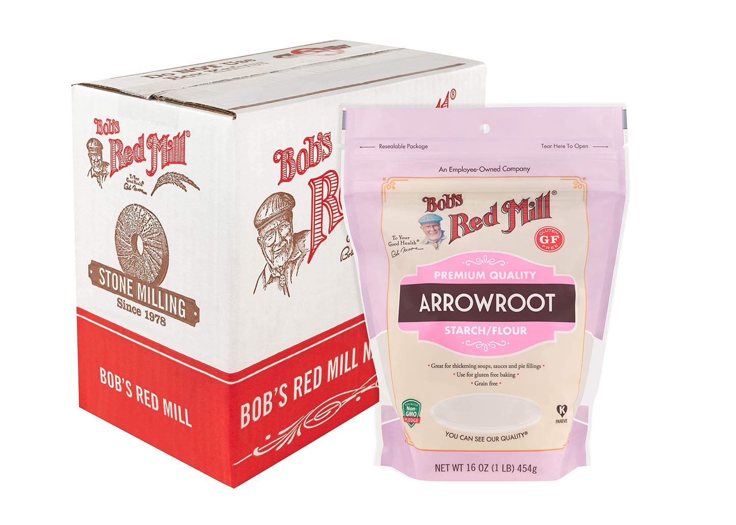 Bob'S Red Mill Arrowroot Starch, 16Oz (Pack Of 4) - Non Gmo, Vegan, Paleo Friendly, Kosher