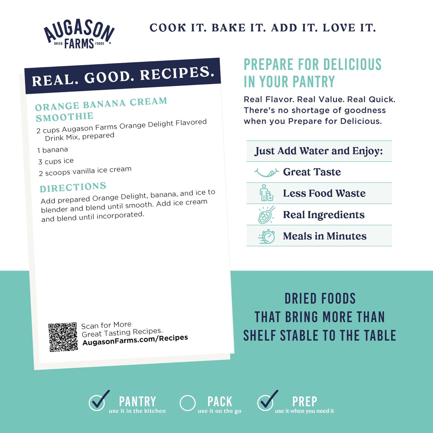 Augason Farms Orange Delight Drink Mix Can, Emergency Food Supply, Everyday Meals, 52 Servings