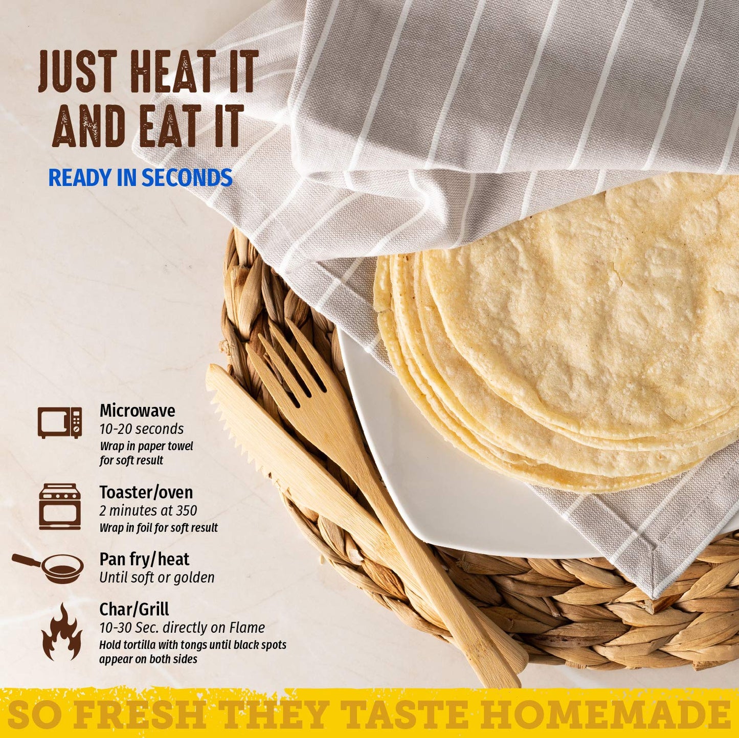 Del Campo Tortillas Soft Corn Tortillas, Gluten Free, 8 Inch, 14 Ounce (Pack of 1)