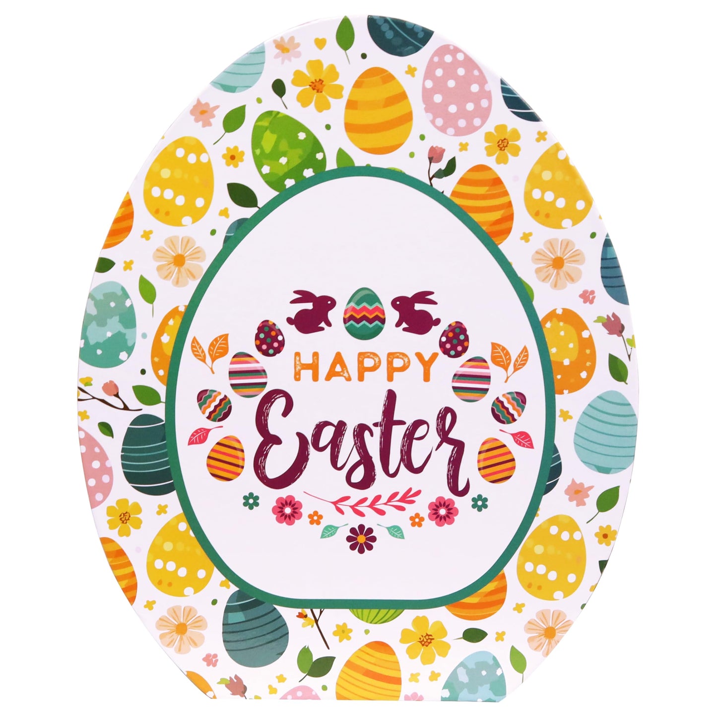 Easter Snack Egg Shape Box (48 Count) Filled With Candy, Peelable Gummies, Cookies, Treats, Great Package For Family, Friends, K