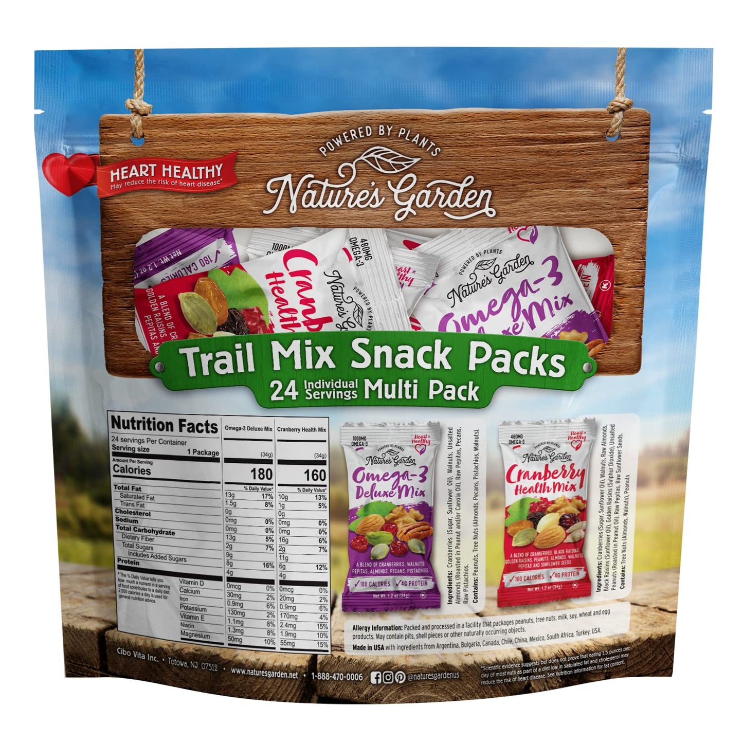 Nature'S Garden Trail Mix Snack Pack - 28.8 Oz. (Pack Of 2)