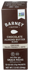 Barney Butter Chocolate Almond Butter Blend, Peanut Free, Non GMO, 0.6 Ounce (Pack of 12)