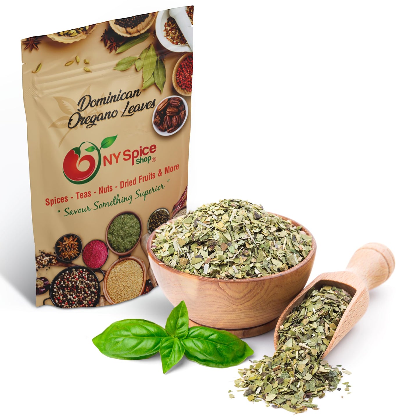 NY Spice Shop Dominican Leaves Dried Oregano Bulk - 8 Ounce Oregano Dried Leaf - Fresh Oregano Seasoning - Oregano Leaves - Dry