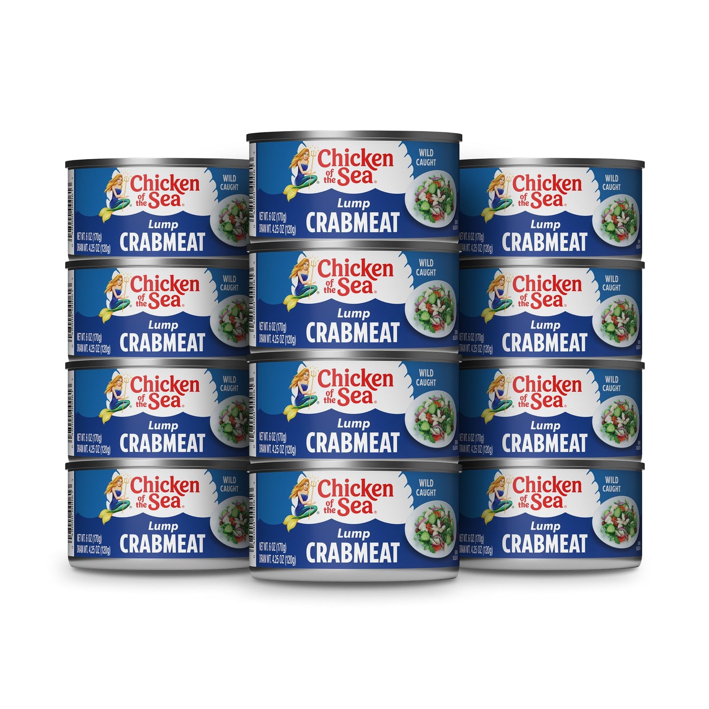 Chicken Of The Sea Lump Crab Meat, 6 Ounce Cans (Pack Of 12), High In Calcium, Wild Caught Canned Lump Crabmeat