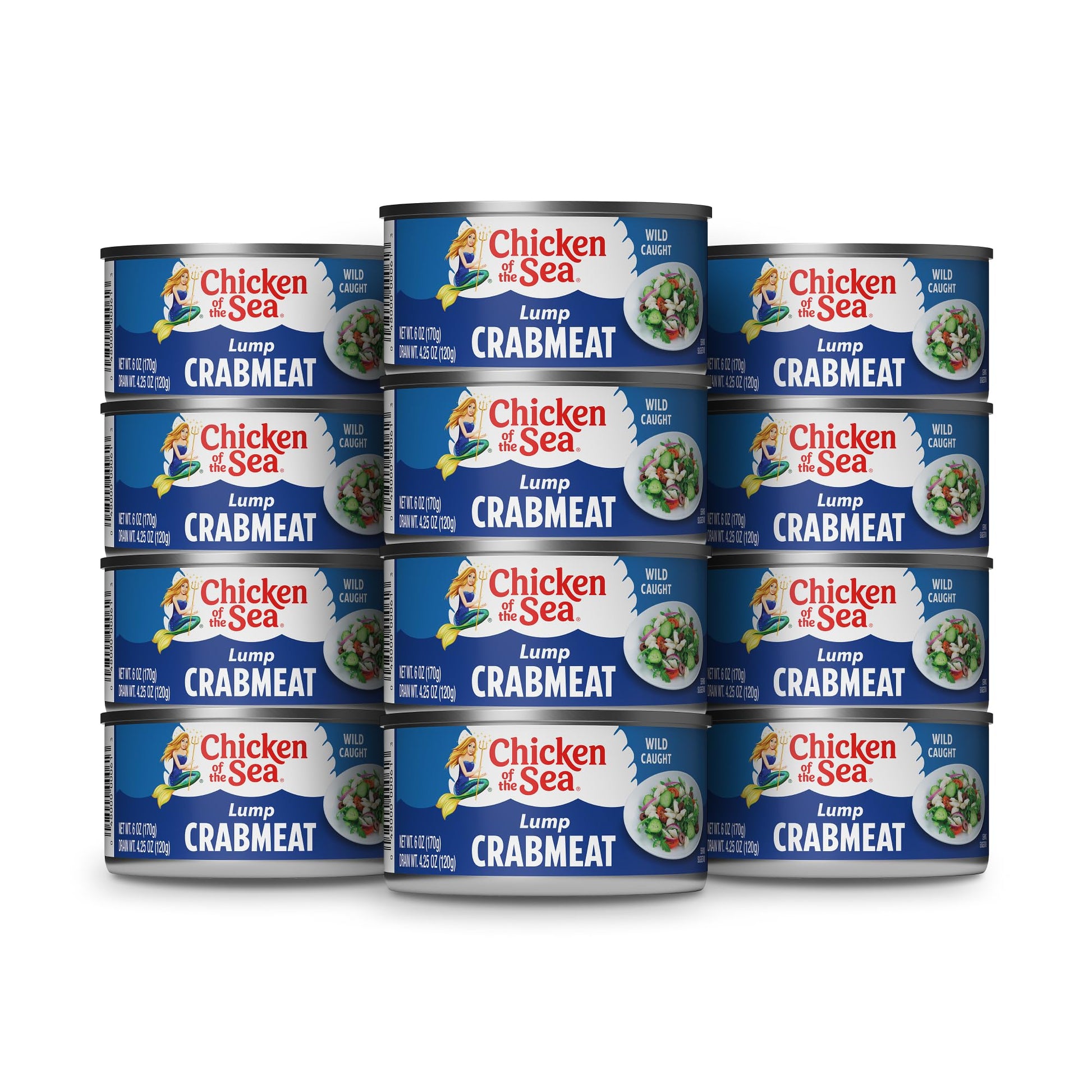 Chicken Of The Sea Lump Crab Meat, 6 Ounce Cans (Pack Of 12), High In Calcium, Wild Caught Canned Lump Crabmeat