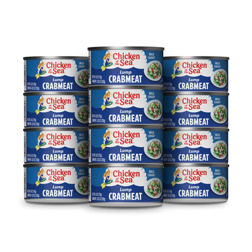 Chicken Of The Sea Lump Crab Meat, 6 Ounce Cans (Pack Of 12), High In Calcium, Wild Caught Canned Lump Crabmeat