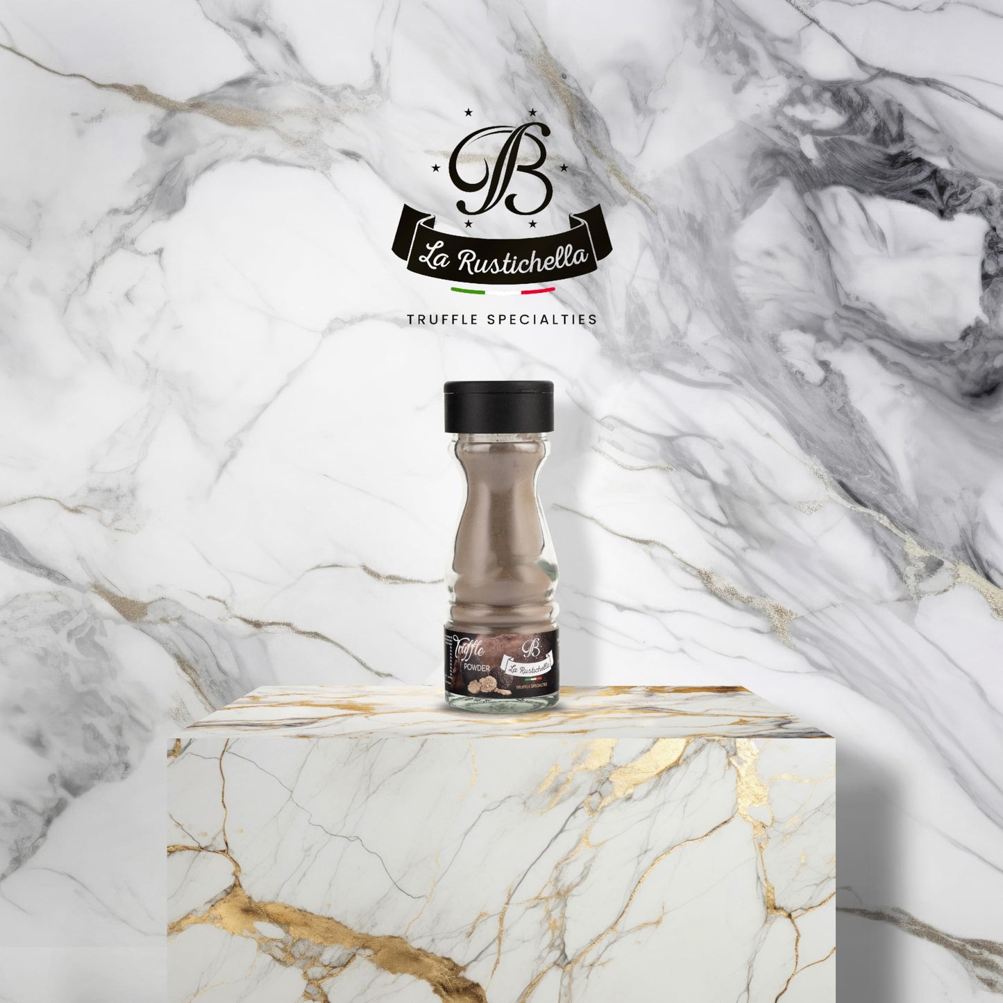 La Rustichella - Black Truffle Powder 1.76 Oz (50 Gr) - 100% Made In Italy | Vegan, Gluten-Free, Cholesterol-Free