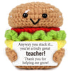 Mini Teacher Appreciation Gift for Teachers Day Handmade Crochet Burger for Thank You End of Year Teachers Day Thoughtful Teache