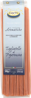 CampOro Le Aromatiche Red Chili Pepper Tagliatelle Pasta (16 Ounce) Bag