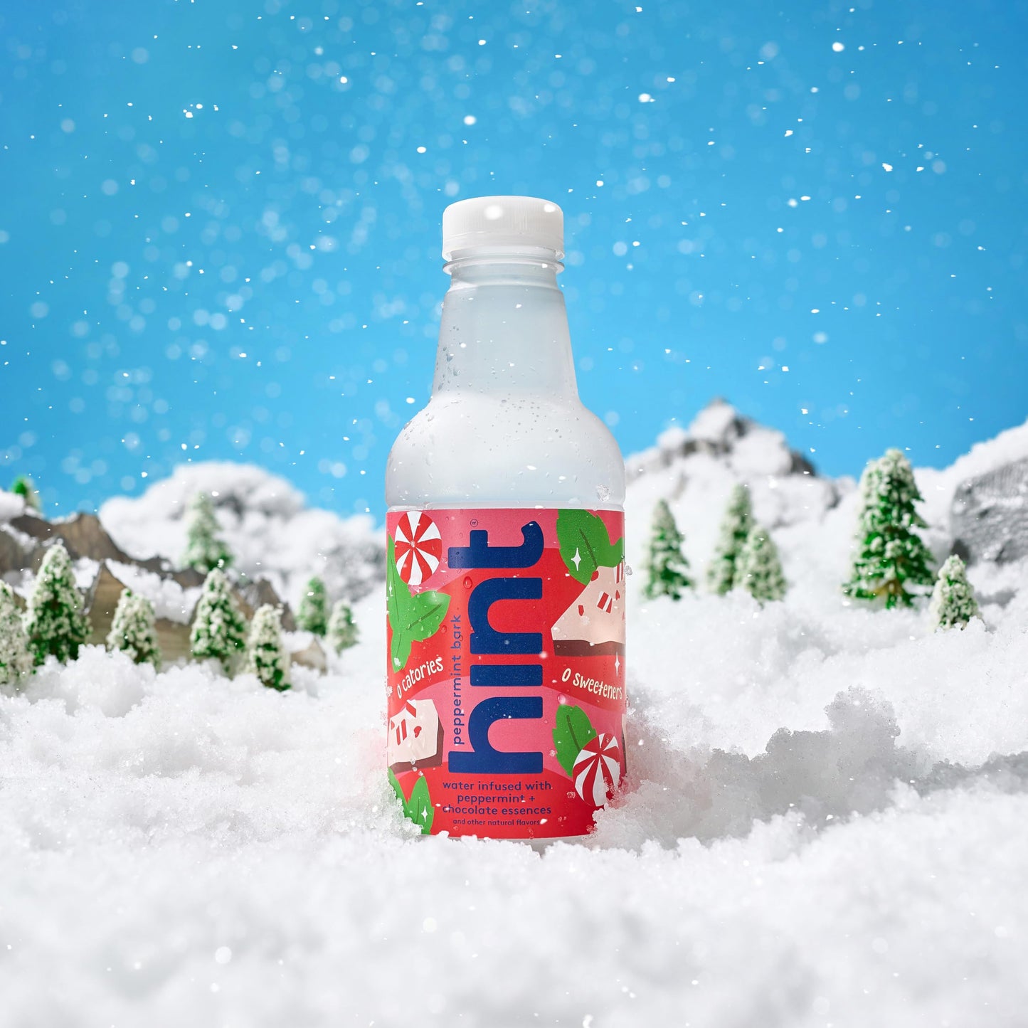 Hint Fruit-Infused Bottled Water Peppermint Bark- Sugar Free Flavored Water with Zero Calories Naturally Flavored and No Artificial Sweeteners - 16 Fl Oz (Pack of 12)