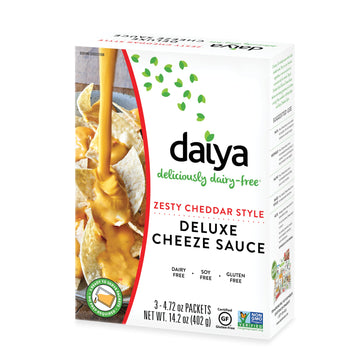 Daiya Dairy Free Zesty Cheddar Cheese Sauce, Plant Based Rich, Creamy, Cheesy Sauce, 14.2 oz (Pack of 8)