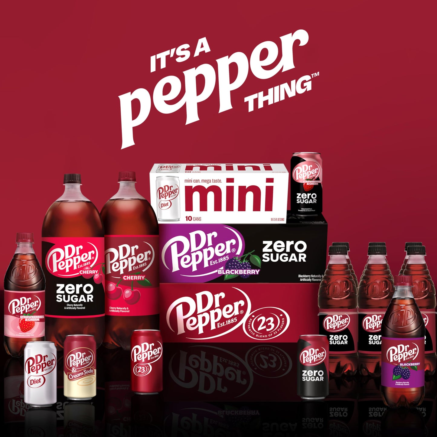 Dr Pepper Zero Strawberries and Cream Soda, 12 fl oz cans, 12 Pack