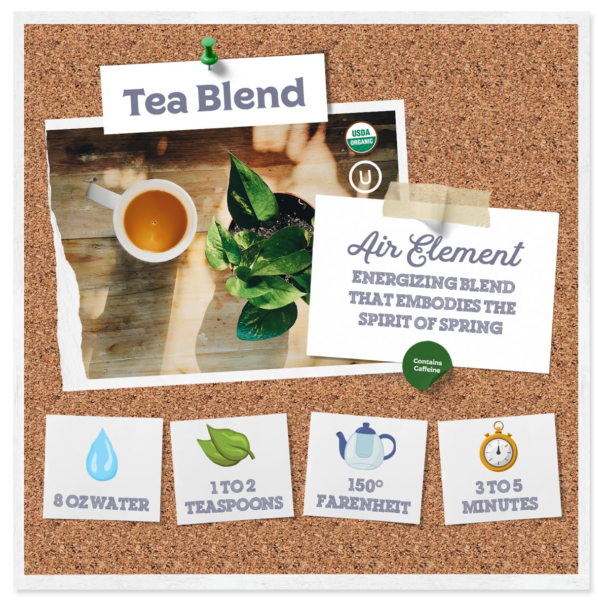 Fermentaholics - Element Kombucha Tea Blends | Usda Certified Organic Kombucha Tea Blend | Kosher Certified (Air Blend)