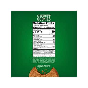 Tates Bake Shop Gingersnap Cookies Holiday Cookies 6.5 oz
