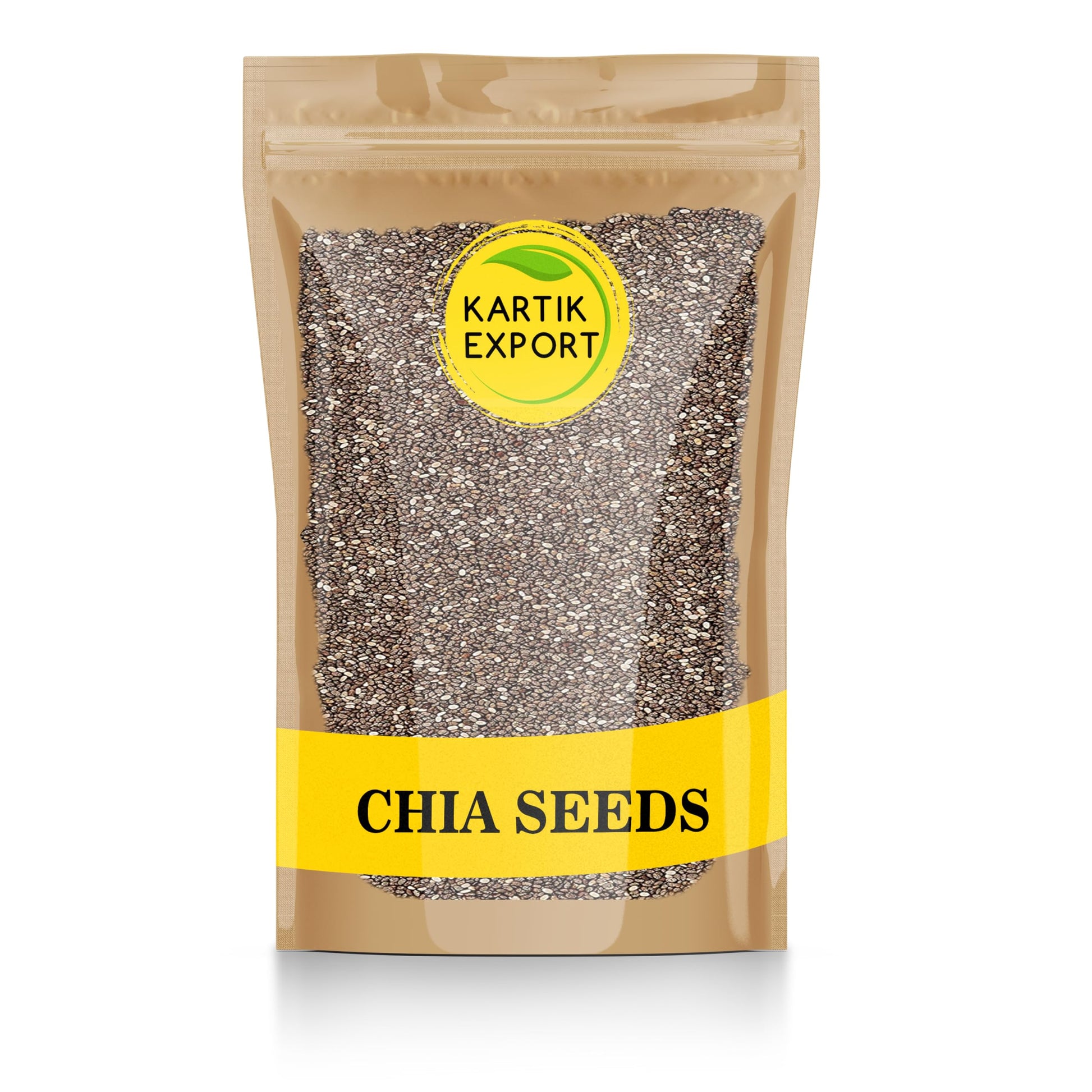 Kartik Export Black Chia Seeds 1Kg | Chia Seeds For Eating With Omega 3, Zinc And Fiber, Calcium Rich Seed For Weight Lose Manag