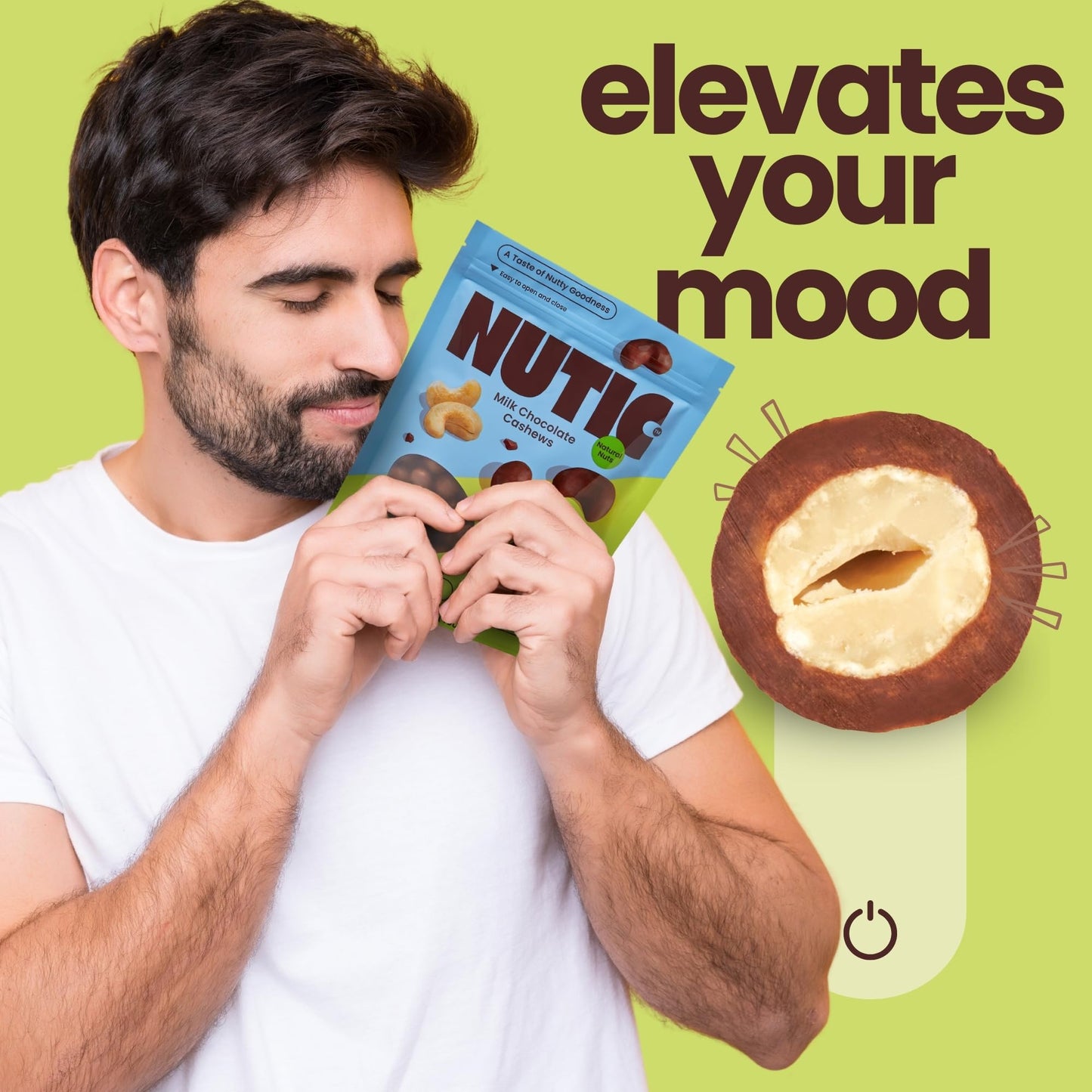 Nutic Milk Chocolate Covered Cashews - 1Lb, Creamy Delights For Snacking & Gifting, Irresistible Chocolate-Covered Nuts For Holi