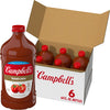 Campbells Tomato Juice, 100% Pure, 64 Fl Oz Bottle, Pack of 6