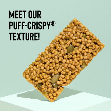 Mezcla Puff-Crispy Protein Bar, Matcha Vanilla, Vegan, Gluten Free, Plant Protein Energy Bar